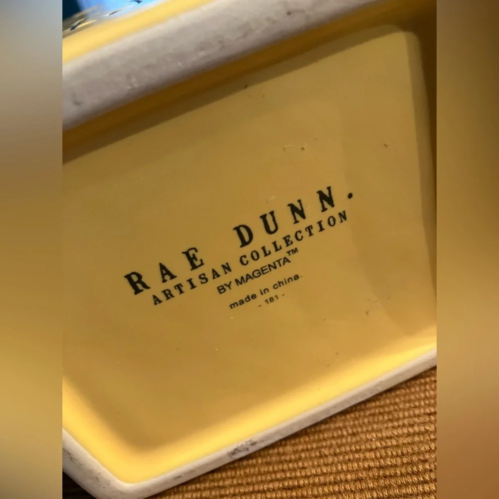 2/$30 Rae Dunn Buttery Yellow Blessed Home Vase 9”x4.25”x3.75” NWT
